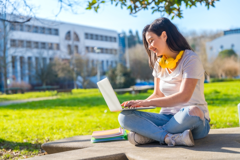 Pakistani student studying in Spain with a Spanish university campus, representing affordable European education and Spain student visa opportunities.